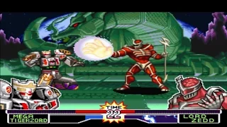 Mighty Morphin Power Rangers: The Fighting Edition - Mega Tigerzord - Hard Difficulty Playthrough