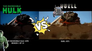 Hulk 1978 Vs Duel 1971 Scene Rip Off's