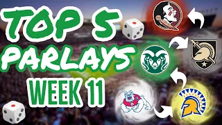 College Football Top 5 Betting *Parlays* for Week 11 || 2022