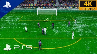 FIFA 23 SNOW LOOKS ABSOLUTELY AMAZING on PS5 | Real Madrid vs FC Barcelona | Realistic Graphics 4K!