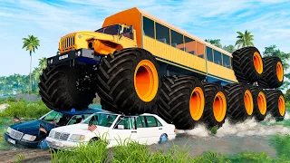 Monster Truck Crashes #36 - Beamng drive