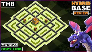 NEW BEST TH8 Hybrid/Trophy Base 2022 with COPY LINK | COC Town Hall 8 Base Design - Clash of Clans