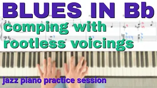 Blues in Bb - Comping With Rootless Voicings