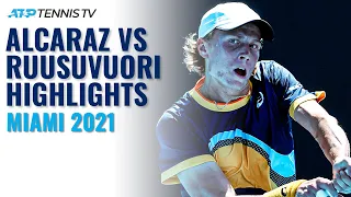 Carlos Alcaraz vs Emil Ruusuvuori Highlights | Miami Open 2021