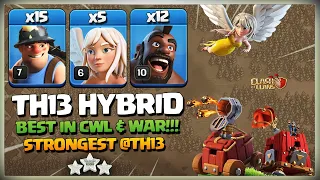 How To use TH13 Hybrid | Hog Miner Attack Strategy | Th 13 Hybrid | Best TH13 Attack Cwl | vc 13 Coc