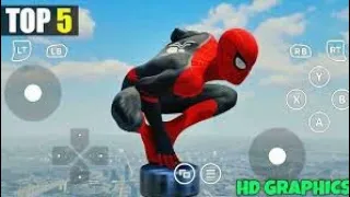 TOP 5 BEST OPEN WORLD HIGH🎷 GRAPHICS SPIDER MAN GAMES FOR ANDROID 2023 |