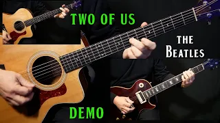 how to play "Two Of Us" on guitar by The Beatles | acoustic guitar lesson tutorial | DEMO