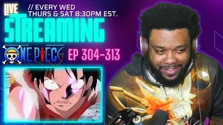 ONE PIECE LIVE FULL REACTION || EPISODE 304 - 313 || FULL VOD