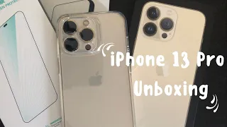 iPhone 13 Pro Gold Unboxing | setting it up, accessories, camera test/comparison