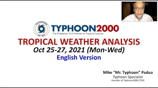 T2K Tropical Weather Analysis for Oct 25-27, 2021 (Mon-Wed) [English Ver]