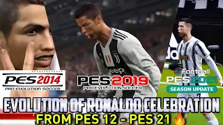 EVOLUTION OF CRISTIANO RONALDOS CELEBRATION FROM PES 12- PES 21🔥🔥🔥|PES 21 #shorts #pesshorts #viral