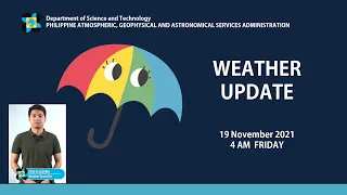 Public Weather Forecast Issued at 4:00 AM November 19, 2021