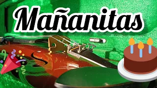 Como tocar Las Mañanitas en violín ( primer violín ) en tono de "A" + Adornos + Final