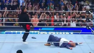 Roman Reigns Crying After Jey USO Sends Paul Heyman and Solo Sikoa to hospital WWE Smackdown 2023