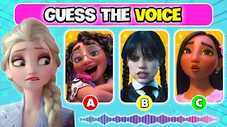 Can You Guess The Disney Voice? Guess The Character Of Encanto, Frozen,Wednesday? Isabela,Elsa Voice