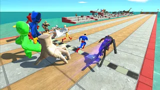 Racing Tournament | Creepy Monster VS Super Hero - Animal Revolt Battle Simulator