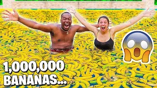 FILLING OUR SWIMMING POOL WITH 1,000,000 BANANAS!!