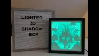 How to make Lighted 3D shadow box with card stock and LED light tutorial video