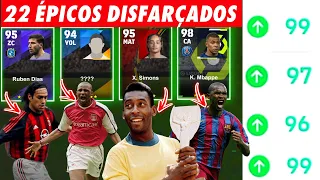 22 Jogadores carta base com Gameplay de épico no efootball 2024 mobile