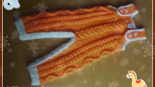 Комбинезон АПЕЛЬСИНЧИК. Часть 1 - вяжем штанины.  Jumpsuit for baby knitting