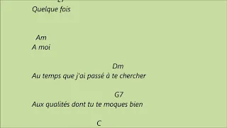 A toi , Joe Dassin . Karaoké d accords pour guitare