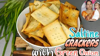saltine crackers with green onion |perfect cracker recipe |how to make saltine crackers recipe |