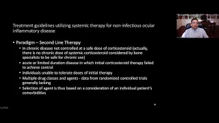 Lecture: Uveitis Therapeutics: Noninfectious Uveitis