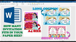 HOW MANY INVITATION FITS IN A4, SHORT and LONG COUPON SIZES | Cassy Soriano