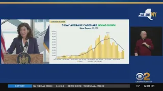 COVID Cases Trending Down In New York, Gov. Hochul Says
