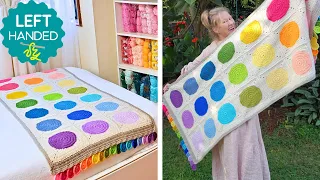 LEFT HANDED Crochet - Paint Box Bed Runner & Wrap