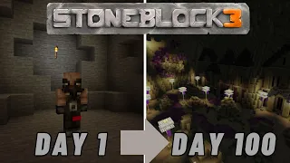 I Survived 100 Days in Stoneblock 3!! [FULL MOVIE]