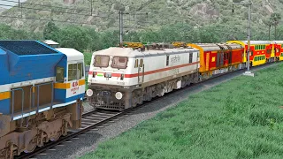 WDP4D Rescue WAP7 Express Train | BUMPY RAILROAD | Train Simulator | Railworks 3 | Train GAMING