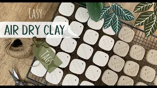 CREATE WITH ME | Easy Air Dry Clay Tags