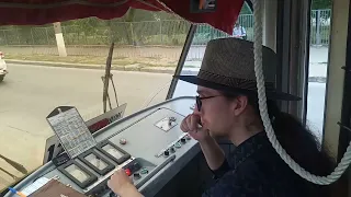 Водитель Волгоградского трамвая за работой. Маршрут 2(почти)