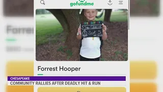 Chesapeake community rallies after 8-year-old dies in hit and run