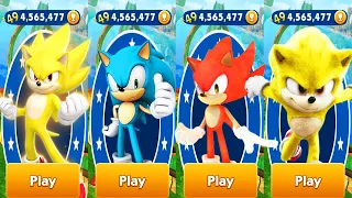 Sonic Dash - Ice Sonic Fire Sonic vs Super Movie Sonic Run Gameplay - All Characters Unlocked