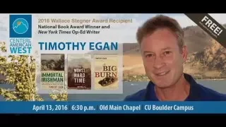 2016 Stegner Award Recipient Timothy Egan