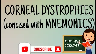 CORNEAL DYSTROPHIES #ophthalmology