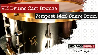 14x8 Cast Bronze 7empest |Black edition| Snare drum by VK drums (sound examples)