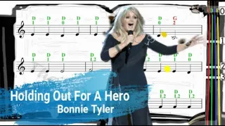 Holding Out For A Hero | Bonnie Tyler | Violin SHEET MUSIC [With Fingerings] [Level 2]