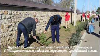 «Сад Памяти » в честь военнослужащих посадили на территории Оружбинской школы