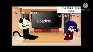 Ladybug and cat noir react to hawkmoths theme song 🎵