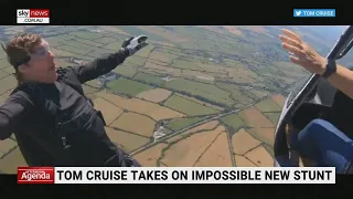 Tom Cruise releases behind the scenes footage of high-stake stunt