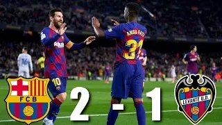 Barcelona vs Levante [2-1] , La Liga - MATCH REVIEW
