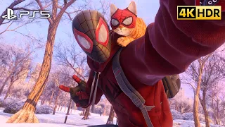 Spider-Man Miles Morales PS5 - Help Businesses & Unlock Cat Suit Part 16 [ 4K HDR 60 FPS ]