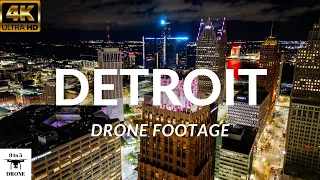 Detroit 4K Drone Footage | Downtown Detroit, Michigan | Fall 2023