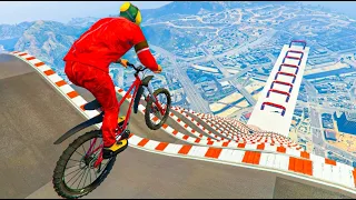 MEGA RAMPA IMPOSIBLE 99% EN BICICLETA !! GTA V ONLINE