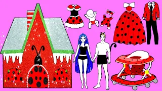 Paper Dolls Dress Up - Costumes and House Ladybug and Cat Noir Dresses Handmade - Dolls Beauty #101
