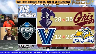 🚨FCS Quarterfinals🚨 Furman (10-3) vs Montana (12-1) & Villanova (10-3) vs South Dakota St (13-0)