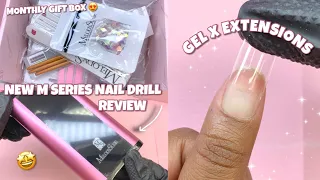 MELODY SUSIE HAS GEL X EXTENSIONS! 😱 + NEW M SERIES PROFESSIONAL NAIL DRILL REVIEW | GEL X NAILS